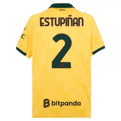 Levné Mužský Fotbalový Dres AC Milán Estupinan 2 Alternativní 2025-26 Levné Mužský Fotbalový Dres AC Milán Estupinan 2 Alternativní 2025-26