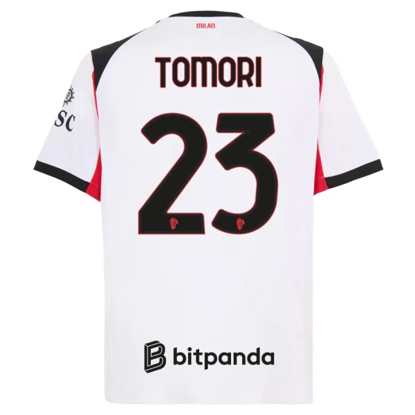 Levné Mužský Fotbalový Dres AC Milán Tomori 23 Venkovní 2025-26 Levné Mužský Fotbalový Dres AC Milán Tomori 23 Venkovní 2025-26