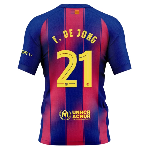 Levné Dětský Fotbalový Dres FC Barcelona Frenkie de Jong 21 Domácí 2025-26