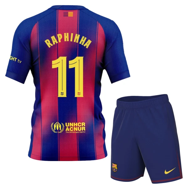 Levné Dětský Fotbalový Dres FC Barcelona Raphinha 11 Domácí 2025-26 Levné Dětský Fotbalový Dres FC Barcelona Raphinha 11 Domácí 2025-26
