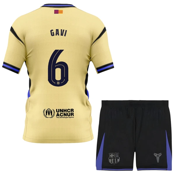 Levné Dětský Fotbalový Dres FC Barcelona x Kobe Bryant Gavi 6 Venkovní 2025-26