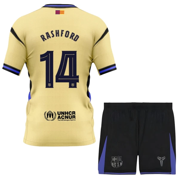 Levné Dětský Fotbalový Dres FC Barcelona x Kobe Bryant Rashford 14 Venkovní 2025-26