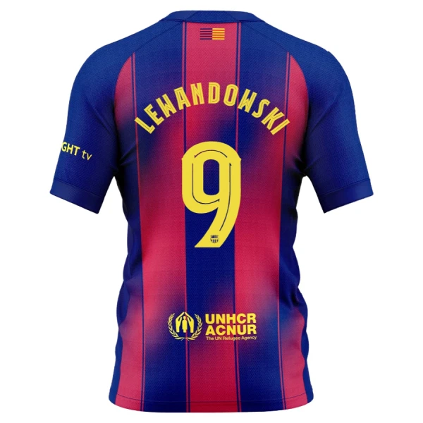 Levné Mužský Fotbalový Dres FC Barcelona Lewandowski 9 Domácí 2025-26