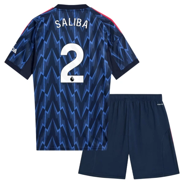 Levné Dětský Fotbalový Dres Arsenal Saliba 2 Venkovní 2025-26 Levné Dětský Fotbalový Dres Arsenal Saliba 2 Venkovní 2025-26