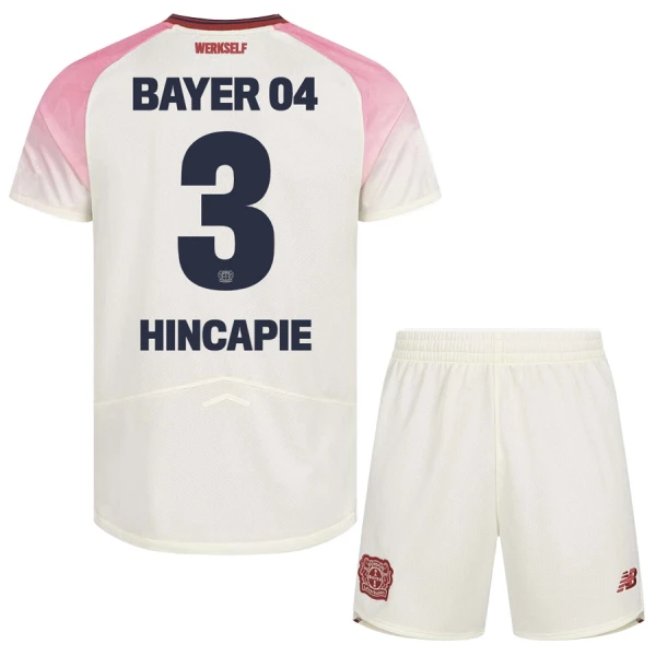 Levné Dětský Fotbalový Dres Bayer 04 Leverkusen Piero Hincapie 3 Venkovní 2025-26 Levné Dětský Fotbalový Dres Bayer 04 Leverkusen Piero Hincapie 3 Venkovní 2025-26