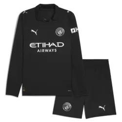 Levné Dětský Fotbalový Dres Manchester City Venkovní 2025-26 Dlouhý Rukáv Levné Dětský Fotbalový Dres Manchester City Venkovní 2025-26 Dlouhý Rukáv