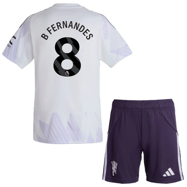 Levné Dětský Fotbalový Dres Manchester United Bruno Fernandes 8 Venkovní 2025-26 Levné Dětský Fotbalový Dres Manchester United Bruno Fernandes 8 Venkovní 2025-26