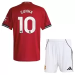 Levné Dětský Fotbalový Dres Manchester United Cunha 10 Domácí 2025-26
