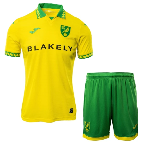 Levné Dětský Fotbalový Dres Norwich City Domácí 2025-26 Levné Dětský Fotbalový Dres Norwich City Domácí 2025-26