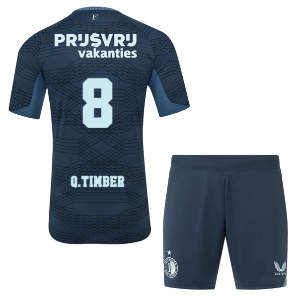 Levné Dětský Fotbalový Dres Feyenoord Q. Timber 8 Venkovní 2025-26 Levné Dětský Fotbalový Dres Feyenoord Q. Timber 8 Venkovní 2025-26