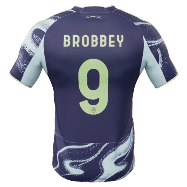 Levné Mužský Fotbalový Dres Ajax Amsterdam Brobbey 9 Venkovní 2025-26