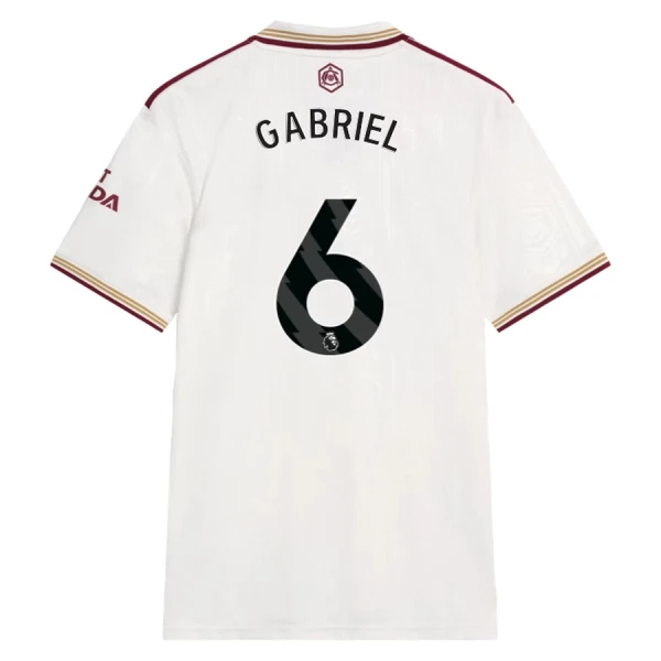 Levné Mužský Fotbalový Dres Arsenal Gabriel 6 Alternativní 2025-26 Levné Mužský Fotbalový Dres Arsenal Gabriel 6 Alternativní 2025-26