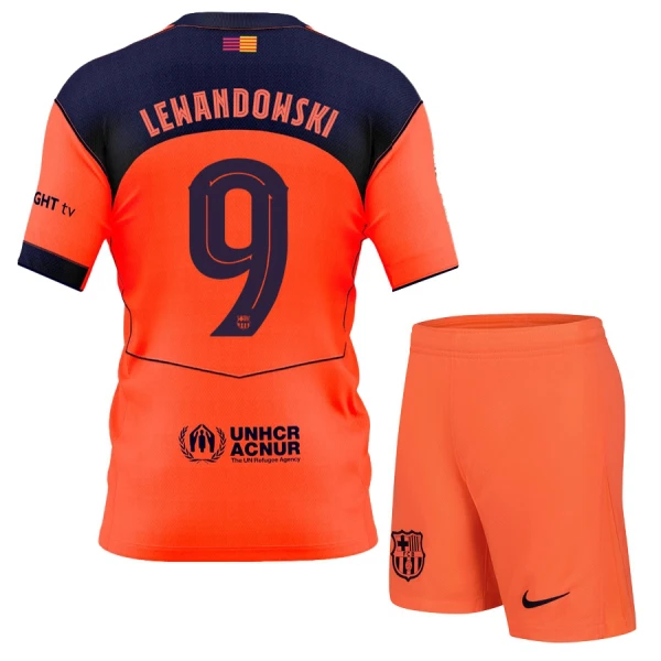 Levné Dětský Fotbalový Dres FC Barcelona Lewandowski 9 Alternativní 2025-26 Levné Dětský Fotbalový Dres FC Barcelona Lewandowski 9 Alternativní 2025-26