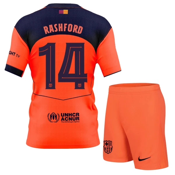 Levné Dětský Fotbalový Dres FC Barcelona Rashford 14 Alternativní 2025-26 Levné Dětský Fotbalový Dres FC Barcelona Rashford 14 Alternativní 2025-26