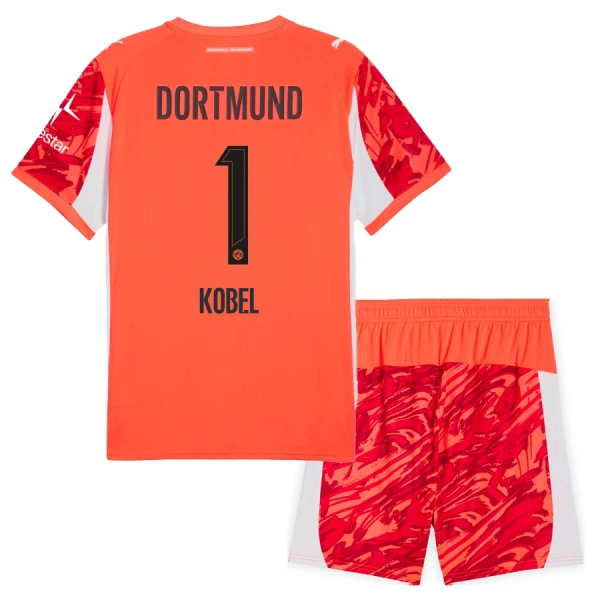Levné Dětský Fotbalový Dres Borussia Dortmund Kobel 1 Brankářské 2025-26 Červená Levné Dětský Fotbalový Dres Borussia Dortmund Kobel 1 Brankářské 2025-26 Červená