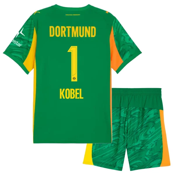 Levné Dětský Fotbalový Dres Borussia Dortmund Kobel 1 Brankářské 2025-26 Zelená Levné Dětský Fotbalový Dres Borussia Dortmund Kobel 1 Brankářské 2025-26 Zelená