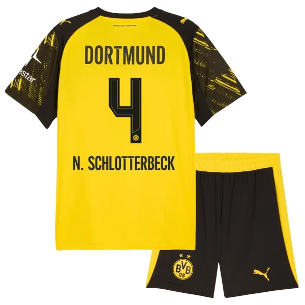 Levné Dětský Fotbalový Dres Borussia Dortmund N. Schlotterbeck 4 Domácí 2025-26 Levné Dětský Fotbalový Dres Borussia Dortmund N. Schlotterbeck 4 Domácí 2025-26