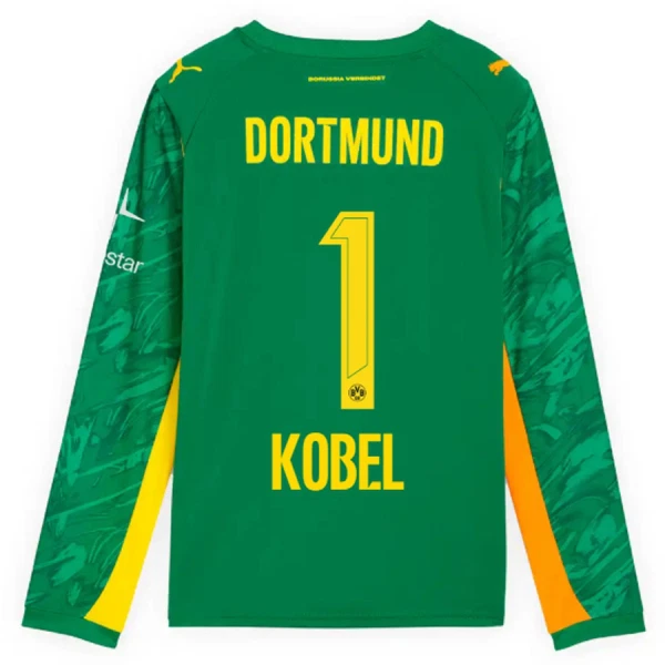 Levné Mužský Fotbalový Dres Borussia Dortmund Kobel 1 Brankářské 2025-26 Zelená Dlouhý Rukáv Levné Mužský Fotbalový Dres Borussia Dortmund Kobel 1 Brankářské 2025-26 Zelená Dlouhý Rukáv