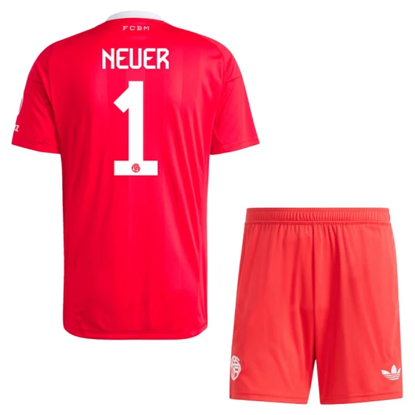 Levné Dětský Fotbalový Dres FC Bayern Mnichov Neuer 1 Brankářské 2025-26 Červená Levné Dětský Fotbalový Dres FC Bayern Mnichov Neuer 1 Brankářské 2025-26 Červená