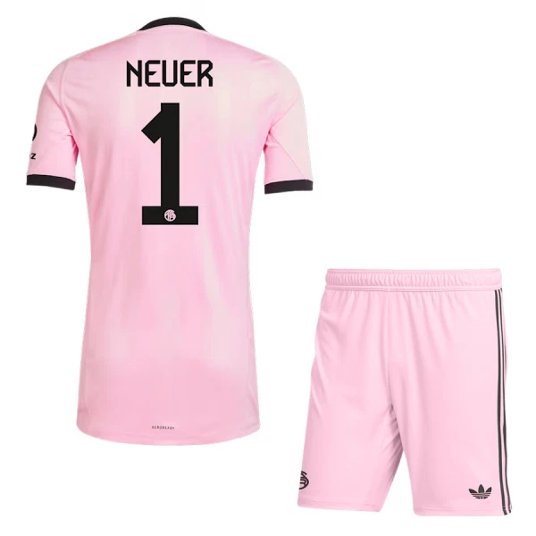 Levné Dětský Fotbalový Dres FC Bayern Mnichov Neuer 1 Brankářské 2025-26 Růžová Levné Dětský Fotbalový Dres FC Bayern Mnichov Neuer 1 Brankářské 2025-26 Růžová