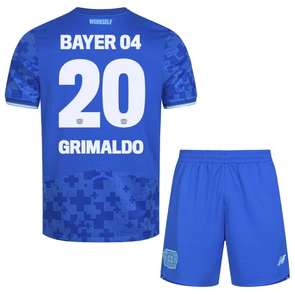 Levné Dětský Fotbalový Dres Bayer 04 Leverkusen Alejandro Grimaldo 20 Alternativní 2025-26 Levné Dětský Fotbalový Dres Bayer 04 Leverkusen Alejandro Grimaldo 20 Alternativní 2025-26