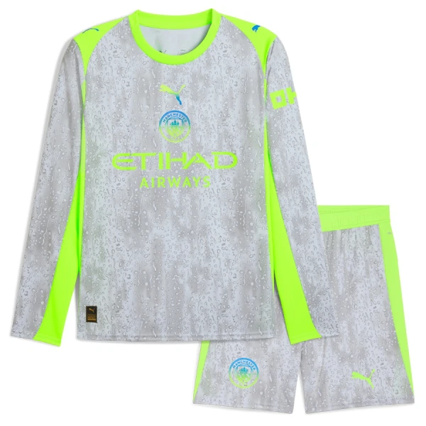 Levné Dětský Fotbalový Dres Manchester City Alternativní 2025-26 Dlouhý Rukáv Levné Dětský Fotbalový Dres Manchester City Alternativní 2025-26 Dlouhý Rukáv