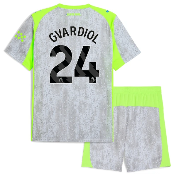 Levné Dětský Fotbalový Dres Manchester City Gvardiol 24 Alternativní 2025-26 Levné Dětský Fotbalový Dres Manchester City Gvardiol 24 Alternativní 2025-26