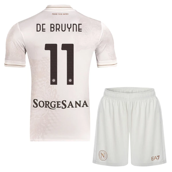 Levné Dětský Fotbalový Dres SSC Neapol De Bruyne 11 Venkovní 2025-26 Levné Dětský Fotbalový Dres SSC Neapol De Bruyne 11 Venkovní 2025-26