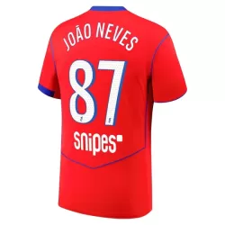 Levné Mužský Fotbalový Dres Paris Saint-Germain Joao Neves 87 Alternativní 2025-26 Levné Mužský Fotbalový Dres Paris Saint-Germain Joao Neves 87 Alternativní 2025-26