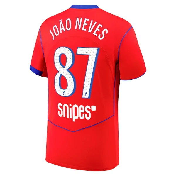 Levné Mužský Fotbalový Dres Paris Saint-Germain Joao Neves 87 Alternativní 2025-26 Levné Mužský Fotbalový Dres Paris Saint-Germain Joao Neves 87 Alternativní 2025-26