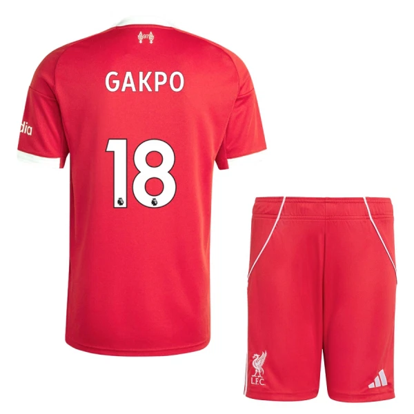 Levné Dětský Fotbalový Dres Liverpool Gakpo 18 Domácí 2025-26 Levné Dětský Fotbalový Dres Liverpool Gakpo 18 Domácí 2025-26