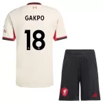 Levné Dětský Fotbalový Dres Liverpool Gakpo 18 Venkovní 2025-26