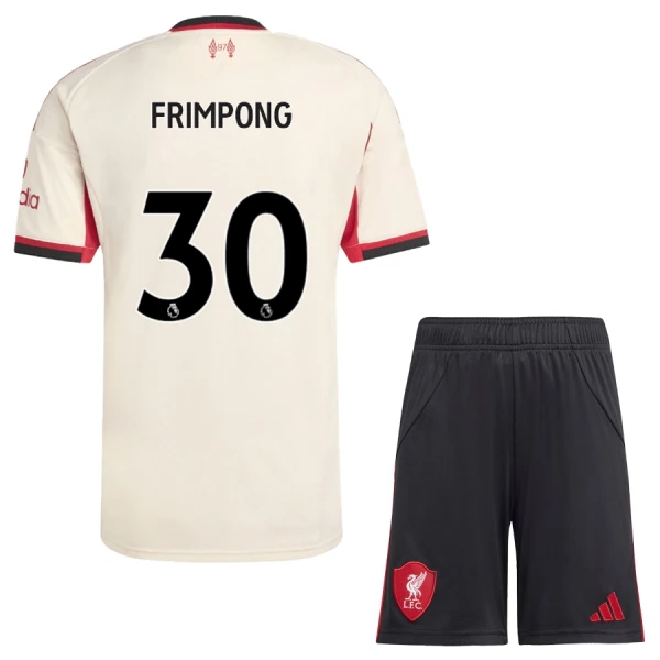 Levné Dětský Fotbalový Dres Liverpool Jeremie Frimpong 30 Venkovní 2025-26 Levné Dětský Fotbalový Dres Liverpool Jeremie Frimpong 30 Venkovní 2025-26
