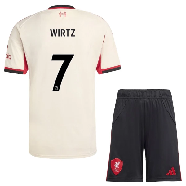 Levné Dětský Fotbalový Dres Liverpool Wirtz 7 Venkovní 2025-26 Levné Dětský Fotbalový Dres Liverpool Wirtz 7 Venkovní 2025-26