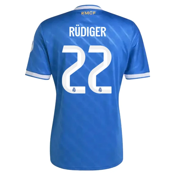 Levné Mužský Fotbalový Dres Real Madrid Rudiger 22 Alternativní 2025-26 Levné Mužský Fotbalový Dres Real Madrid Rudiger 22 Alternativní 2025-26