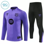 Levné Dětský FC Barcelona Purple Version Tréninkové teplákové soupravy Čtvrt-Zip 2025-26
