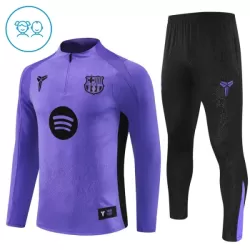 Levné Dětský FC Barcelona Purple Version Tréninkové teplákové soupravy Čtvrt-Zip 2025-26 Levné Dětský FC Barcelona Purple Version Tréninkové teplákové soupravy Čtvrt-Zip 2025-26