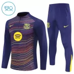 Levné Dětský FC Barcelona Tréninkové teplákové soupravy Čtvrt-Zip 2025-26 Navy