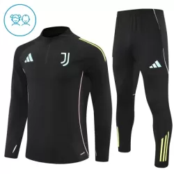 Levné Dětský Juventus Tréninkové teplákové soupravy Čtvrt-Zip 2025-26 Černá Levné Dětský Juventus Tréninkové teplákové soupravy Čtvrt-Zip 2025-26 Černá