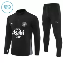 Levné Dětský Manchester City Tréninkové teplákové soupravy Čtvrt-Zip 2025-26 Černá Levné Dětský Manchester City Tréninkové teplákové soupravy Čtvrt-Zip 2025-26 Černá
