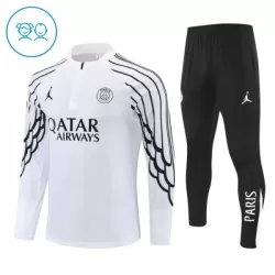 Levné Dětský Paris Saint-Germain Tréninkové teplákové soupravy Čtvrt-Zip 2025-26 Bílá Levné Dětský Paris Saint-Germain Tréninkové teplákové soupravy Čtvrt-Zip 2025-26 Bílá