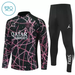 Levné Dětský Paris Saint-Germain Tréninkové teplákové soupravy Čtvrt-Zip 2025-26 Černá Levné Dětský Paris Saint-Germain Tréninkové teplákové soupravy Čtvrt-Zip 2025-26 Černá