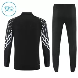 Levné Dětský Paris Saint-Germain Tréninkové teplákové soupravy Čtvrt-Zip 2025-26 Černá