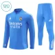 Levné Dětský Real Madrid Tréninkové teplákové soupravy Čtvrt-Zip 2025-26 Modrá