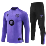 Levné Mužský FC Barcelona Purple Version Tréninkové teplákové soupravy Čtvrt-Zip 2025-26