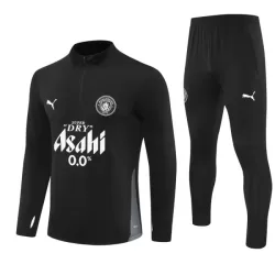 Levné Mužský Manchester City Tréninkové teplákové soupravy Čtvrt-Zip 2025-26 Černá Levné Mužský Manchester City Tréninkové teplákové soupravy Čtvrt-Zip 2025-26 Černá