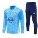 Levné Mužský Manchester City Tréninkové teplákové soupravy Čtvrt-Zip 2025-26 Modrá