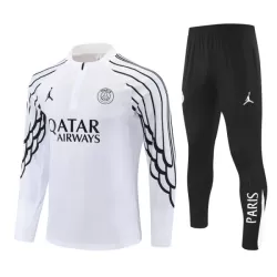 Levné Mužský Paris Saint-Germain Tréninkové teplákové soupravy Čtvrt-Zip 2025-26 Bílá Levné Mužský Paris Saint-Germain Tréninkové teplákové soupravy Čtvrt-Zip 2025-26 Bílá