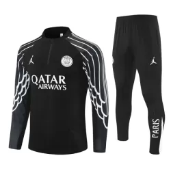 Levné Mužský Paris Saint-Germain Tréninkové teplákové soupravy Čtvrt-Zip 2025-26 Černá Levné Mužský Paris Saint-Germain Tréninkové teplákové soupravy Čtvrt-Zip 2025-26 Černá