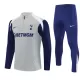 Levné Mužský Tottenham Hotspur Tréninkové teplákové soupravy Čtvrt-Zip 2025-26 Šedá